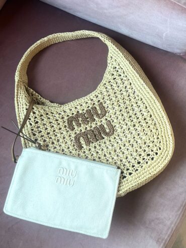 BORSA WOVEN RAFIA MIU MIU