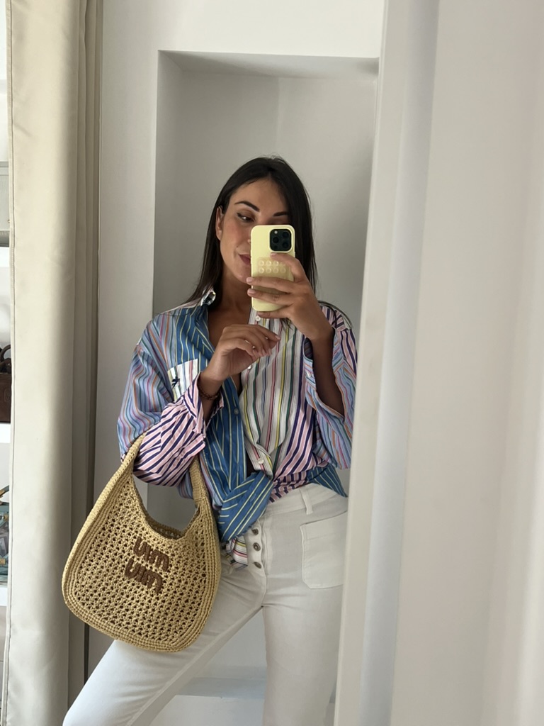 BORSA WOVEN RAFIA MIU MIU