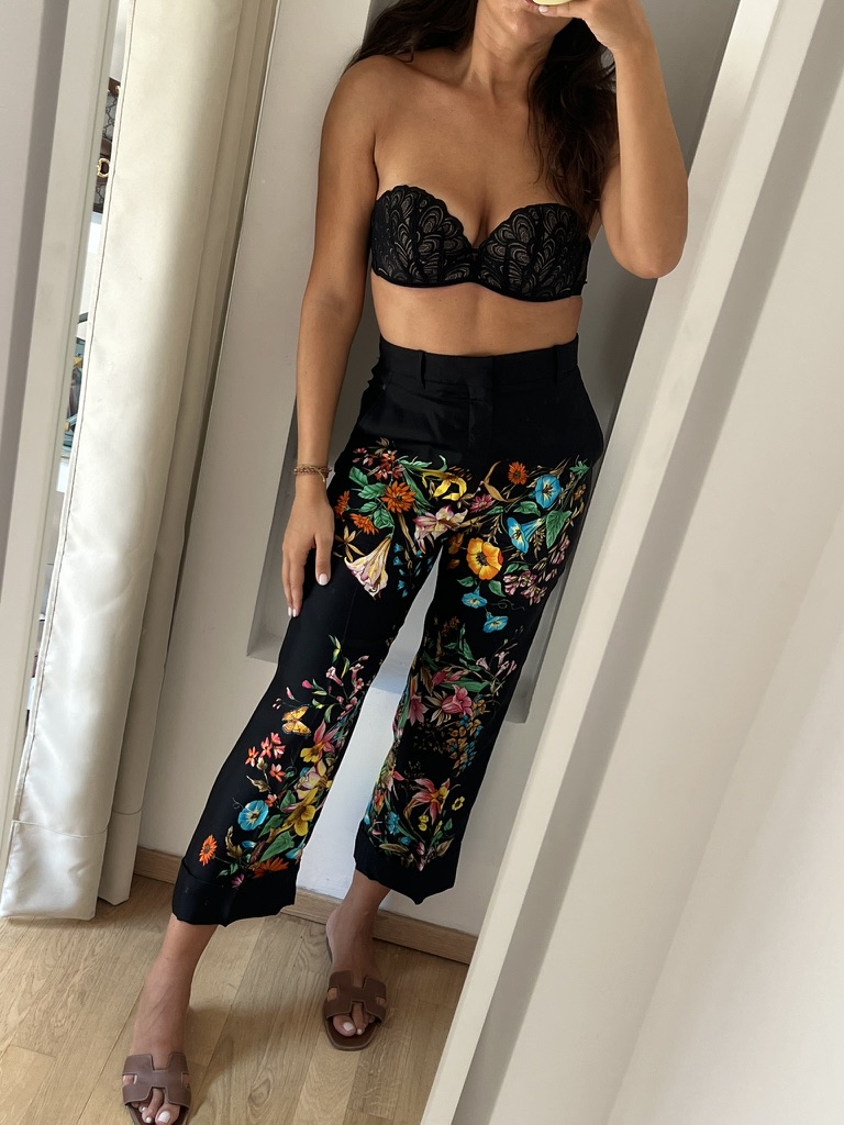 PANTALONI STAMPA FLORA GUCCI