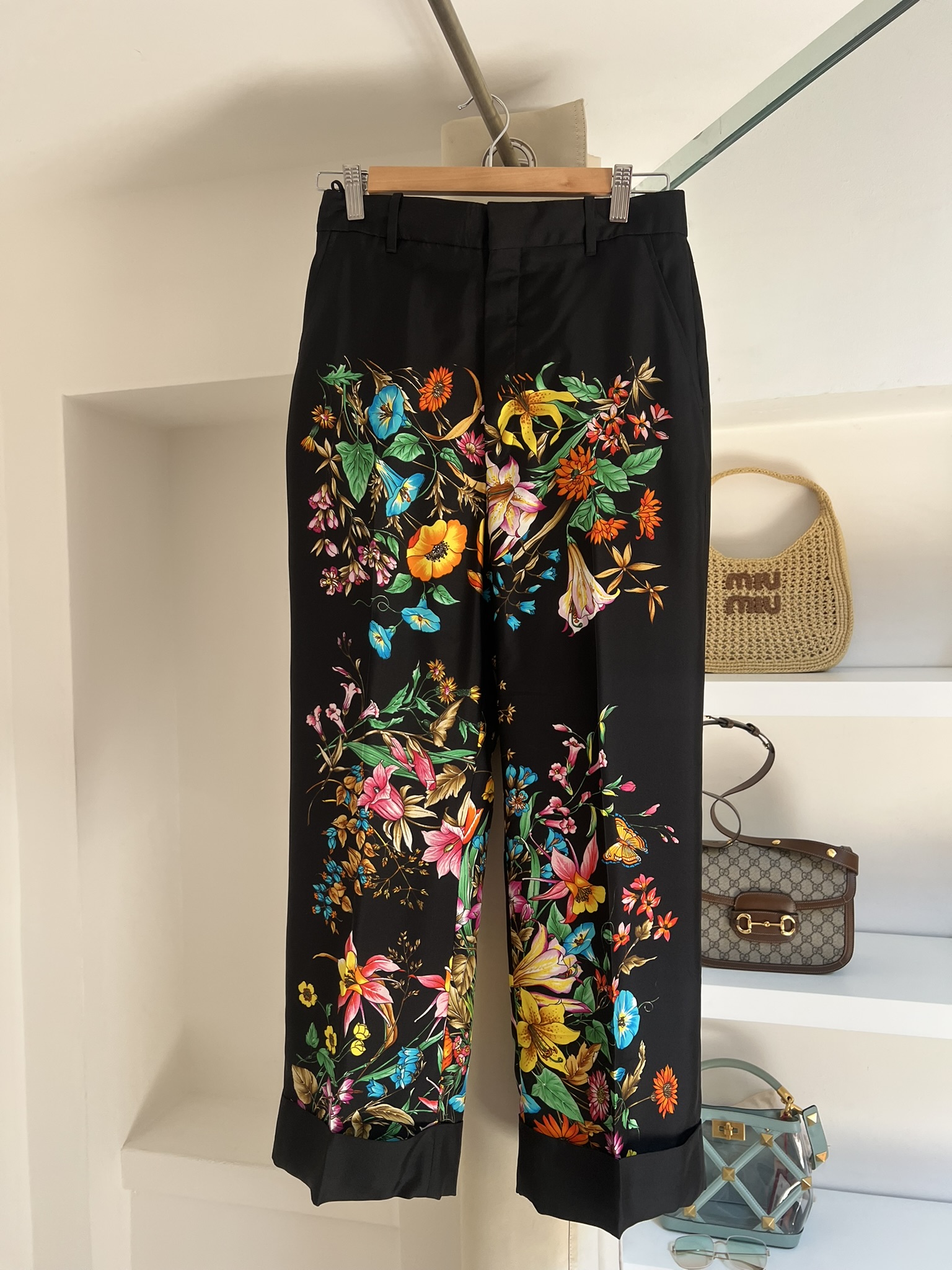 PANTALONI STAMPA FLORA GUCCI