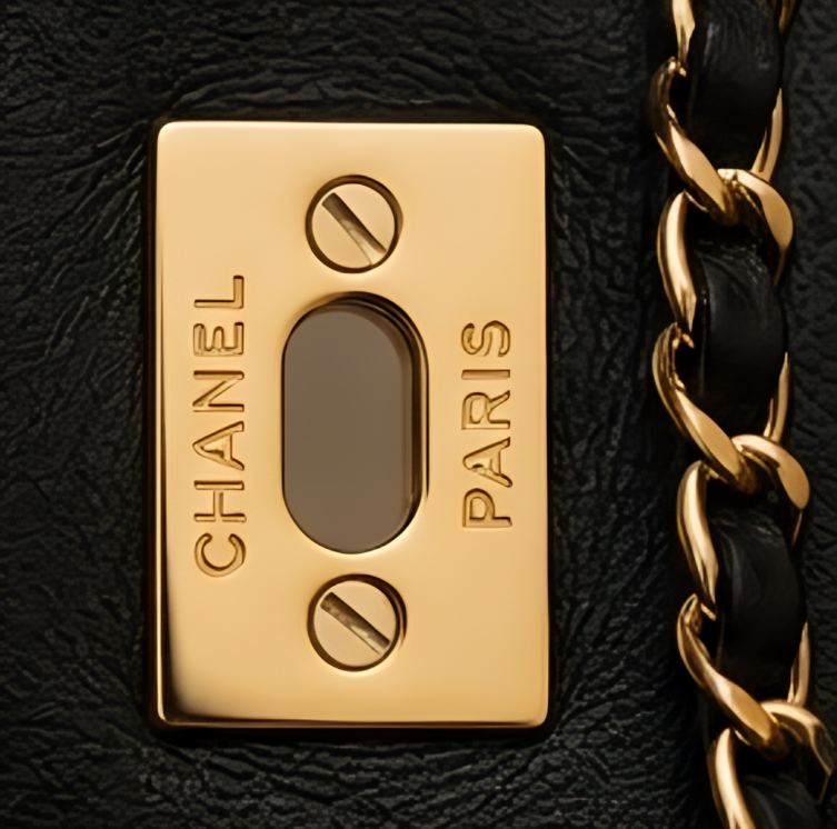 Catena in metallo e pelle intrecciata su una borsa Chanel